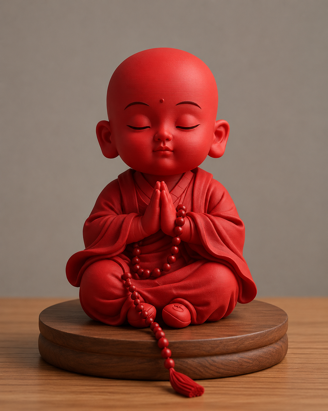 Red Color Fat Budha 3D Model (5 Inch)